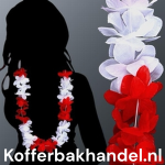 Hawaii krans slinger rood wit